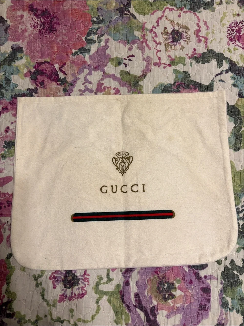 Vintage Gucci Flannel Dust Bag Cover - No drawstrings